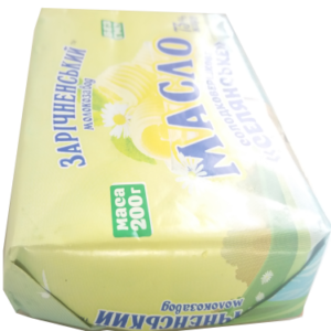 Масло сладкосливочное в пачке 0,2 кг ТМ Заречненский молокозавод крестьянское 73% вид сбоку фото 2