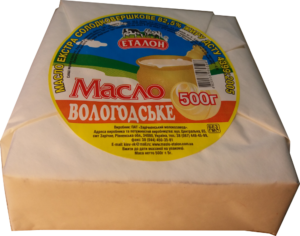 Масло сливочное экстра 82,5% Вологодское Эталон в пергаменте 0,5кг